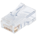 Intellinet RJ45 Modular Plugs Pro Line, Cat5e, UTP, 3-prong, for solid wire, 50 µ gold-plated contacts, 100 pack