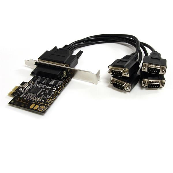 Image of StarTech.com 4 Port RS232 PCI Express Serial Card w/ Breakout Cable