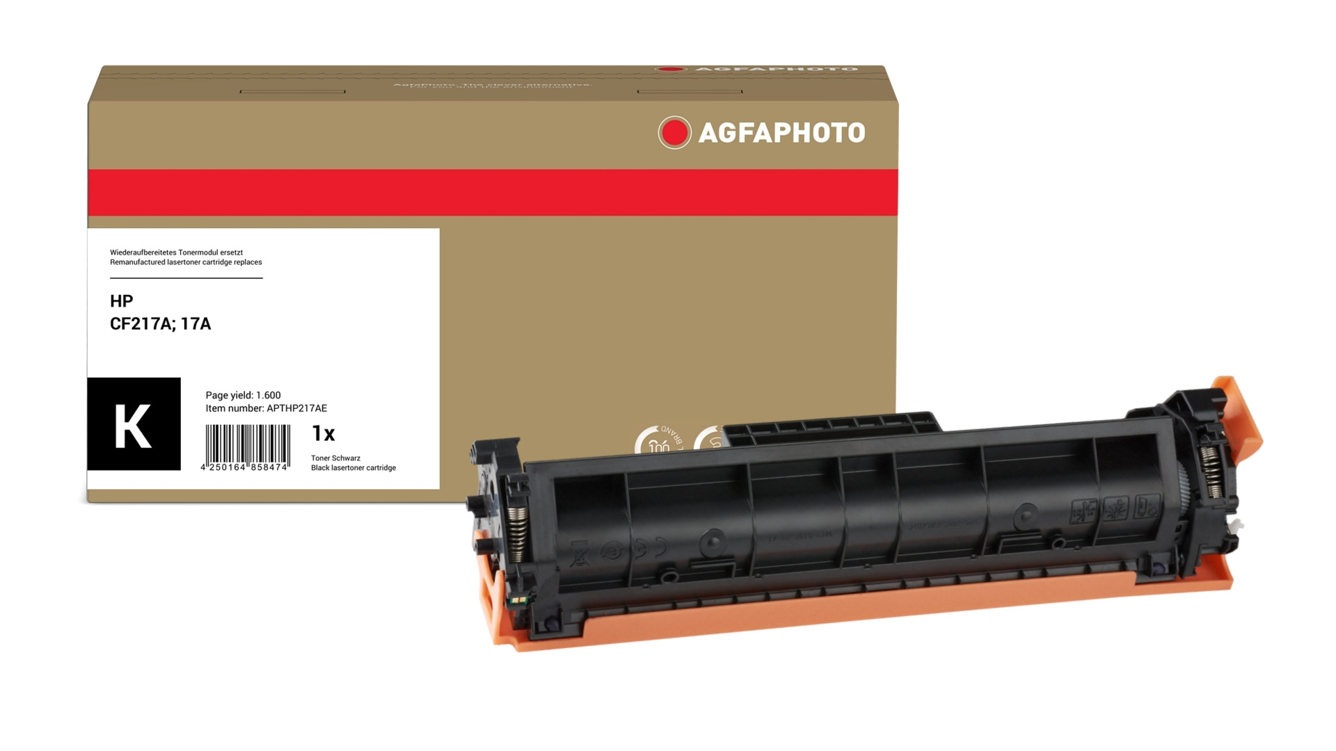 AgfaPhoto Compatible Toner Cartridge. Black. Replacement for HP CF217A