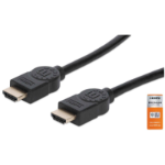 Manhattan HDMI Cable with Ethernet, 4K@60Hz (Premium High Speed), 1m, Male to Male, Black, Equivalent to HDMM1MP, Ultra HD 4k x 2k, Fully Shielded, Gold Plated Contacts, Lifetime Warranty, Polybag