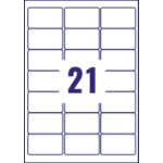 Avery MP7160-40 63.5 x 38.1mm Permanent Multipurpose Labels 40 Sheets - 21 Labels per sheet