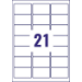 Avery MP7160-40 63.5 x 38.1mm Permanent Multipurpose Labels 40 Sheets - 21 Labels per sheet