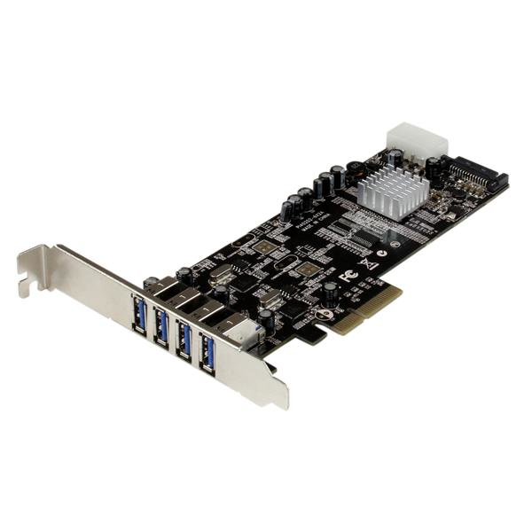 Image of StarTech.com 4 Port PCI Express (PCIe) SuperSpeed USB 3.0 Card...