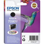 Epson C13T08014011/T0801 Ink cartridge black, 330 pages ISO/IEC 24711 7.4ml for Epson Stylus Photo P 50/PX/PX 730/R 265