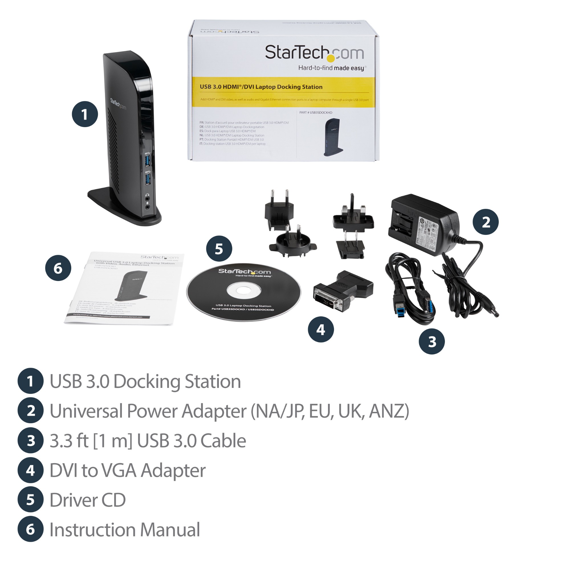 StarTech-com-Dual-Monitor-USB-3-0-Docking-Station-with-HDMI---DVI---6-x-USB-Ports-Dual-Monitor-USB-3-0-Laptop-Docking-Station-with-HDMI---DVI-VGA--6x-USB-A-Hub--GbE--Audio--Universal-Type-A-Dock---Windows-macOS-ChromeOS