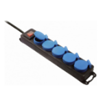 Bachmann 349.046 power extension 4.5 m 5 AC outlet(s) Outdoor Black, Blue