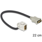 DeLOCK HDMI - HDMI, 0.22m HDMI kabel 0,22 m HDMI Type A (Standaard) Zwart
