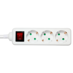 Deltaco GT-0351 power extension 3 m 3 AC outlet(s) Indoor White
