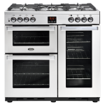 Belling Cookcentre 90DFT Range cooker Electric Gas Stainless steel