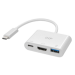 Monoprice 3-in-1 USB-C to HDMI Wired USB 3.2 Gen 1 (3.1 Gen 1) Type-C White