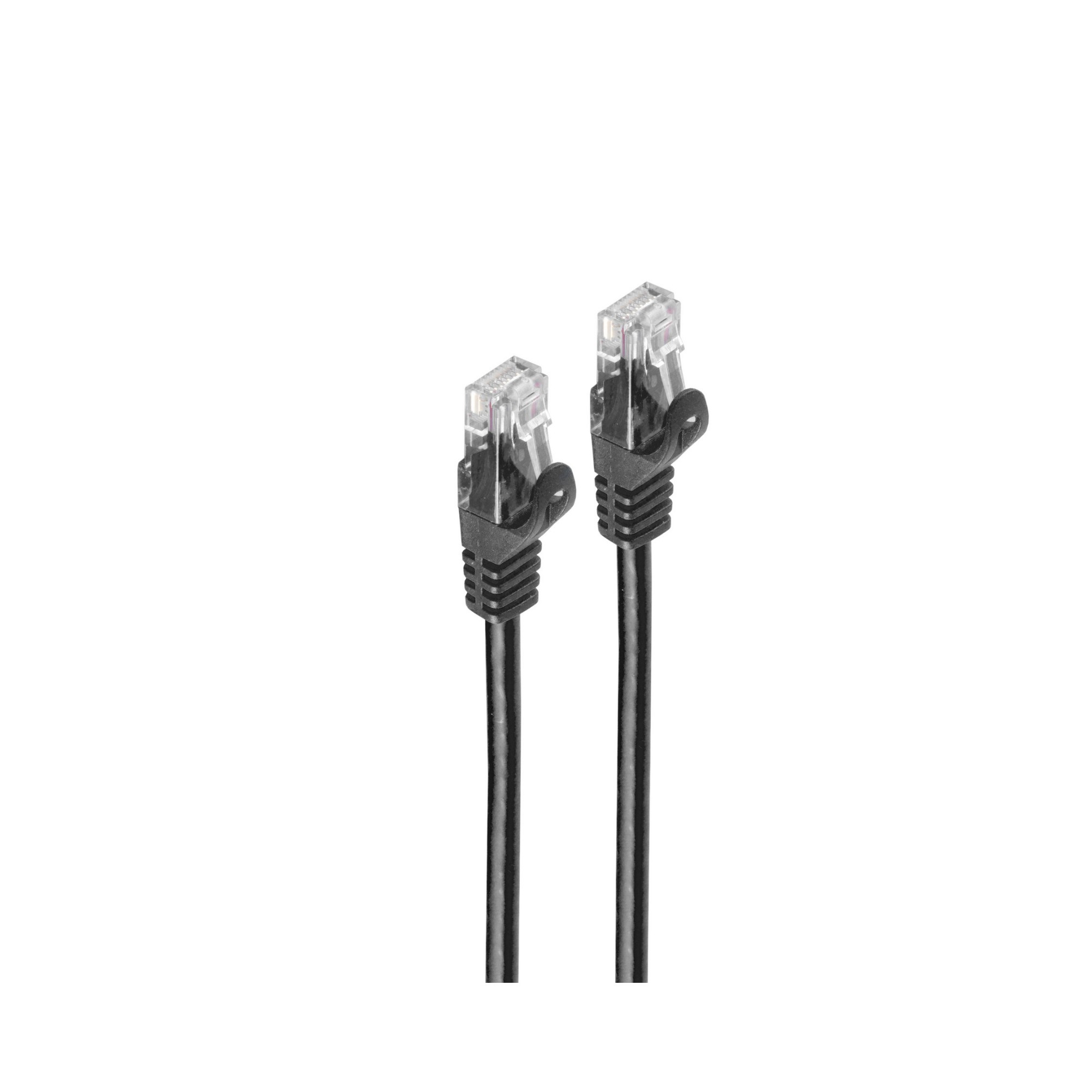 EU Product - RJ45 Patchkabel U/UTP mit CAT7 Rohk., schwarz 5m thumbnail