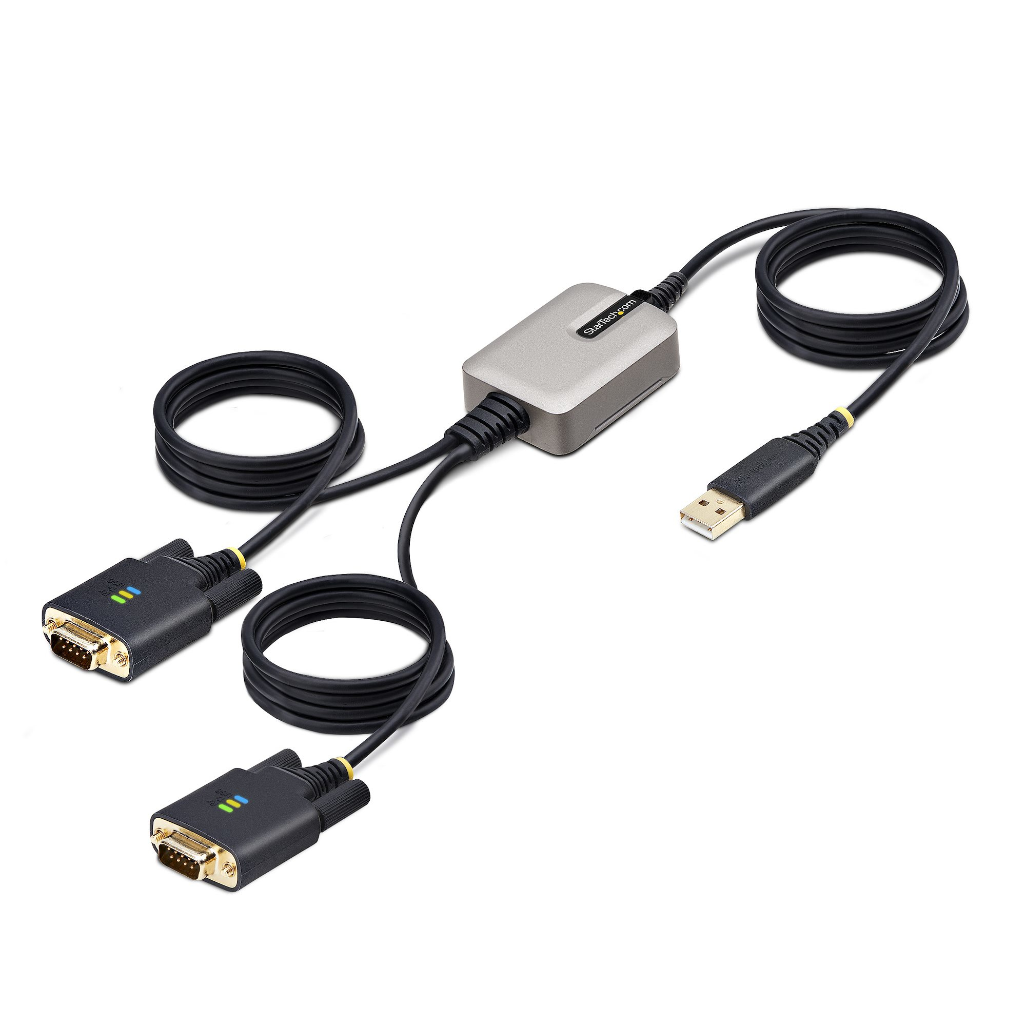 Photos - Cable (video, audio, USB) Startech.com 13ft (4m) 2-Port USB to Serial Adapter Cable, Interchange 2P6 