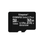 Kingston Technology Canvas Select Plus memory card 32 GB MicroSDHC Class 10 UHS-I SDCS2/32GB-2P1A