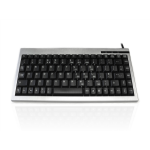 Accuratus 595 keyboard USB QWERTY UK International Black, Silver