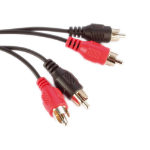 Videk 2 Phono Plugs to 2 Phono Plugs Cable 1.2Mtr