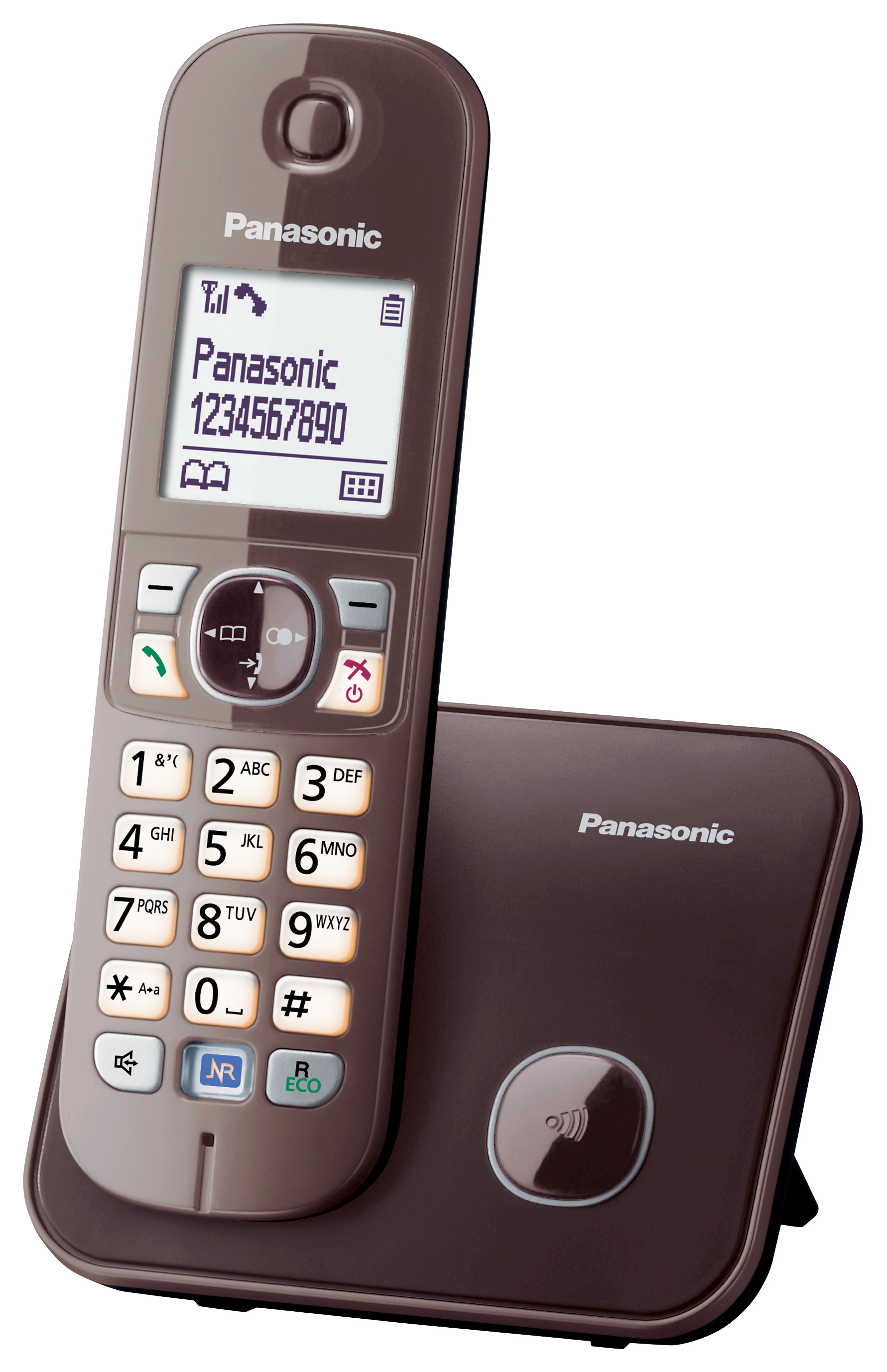 Image of Panasonic KX-TG6811GA telephone DECT telephone Caller ID Brown