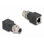 DeLOCK 60064 tussenstuk voor kabels M12 RJ-45 Zwart