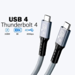 PISEN Generic BoostUp Thunderbolt 4 USB-C to USB-C Cable (1.8M) Black -USB4 - 40Gbps,240W,8K (60Hz)/4K (144Hz), Fast Charge, Best for Laptop