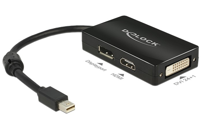 Image of DeLOCK 0.16m DisplayPort/Displayport + HDMI + DVI Mini DisplayPort...