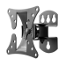 Manhattan Pivoting Wall Mount for TV & Monitors (Tilt and Swivel), For screens 13" to 27", VESA compatibility: all between 75x75mm and 100x100mm - check the dimensions of the four mounting holes on back of screen to ensure it fits, Single Stud Bracket, Ma