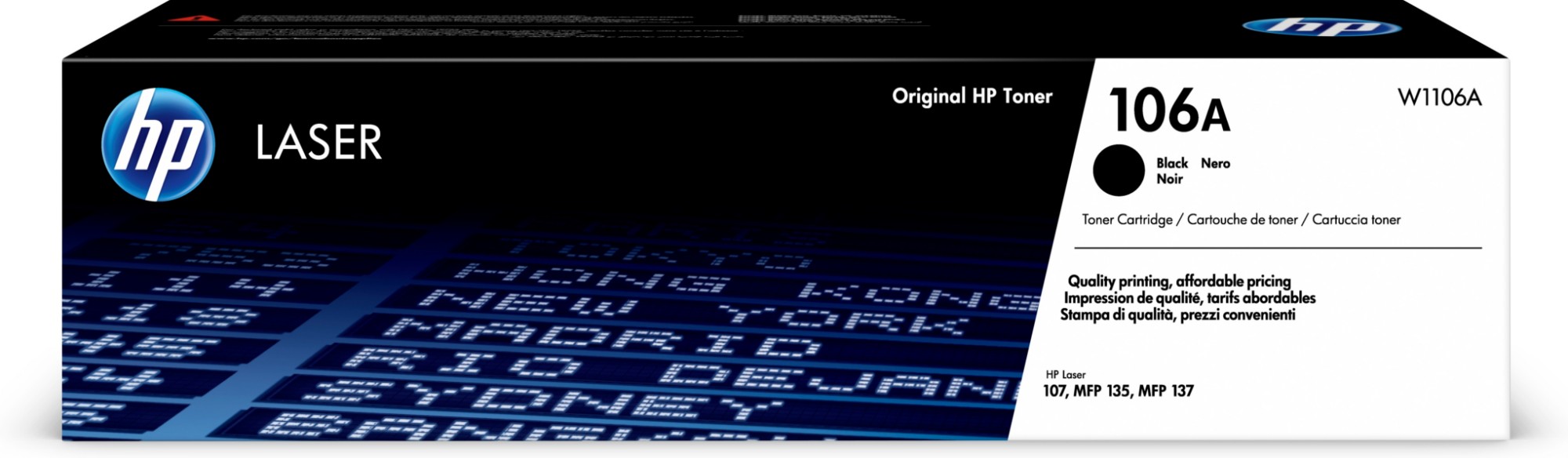HP 106A Black Original Laser Toner Cartridge W1106A