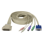 Black Box EHN825-0006 serial cable Gray 70.9" (1.8 m) KVM CPU DB25, VGA, PS/2, Audio