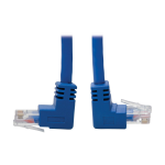 Tripp Lite N204-003-BL-UD Up/Down-Angle Cat6 Gigabit Molded UTP Ethernet Cable (RJ45 Up-Angle M to RJ45 Down-Angle M), Blue, 3 ft. (0.91 m)