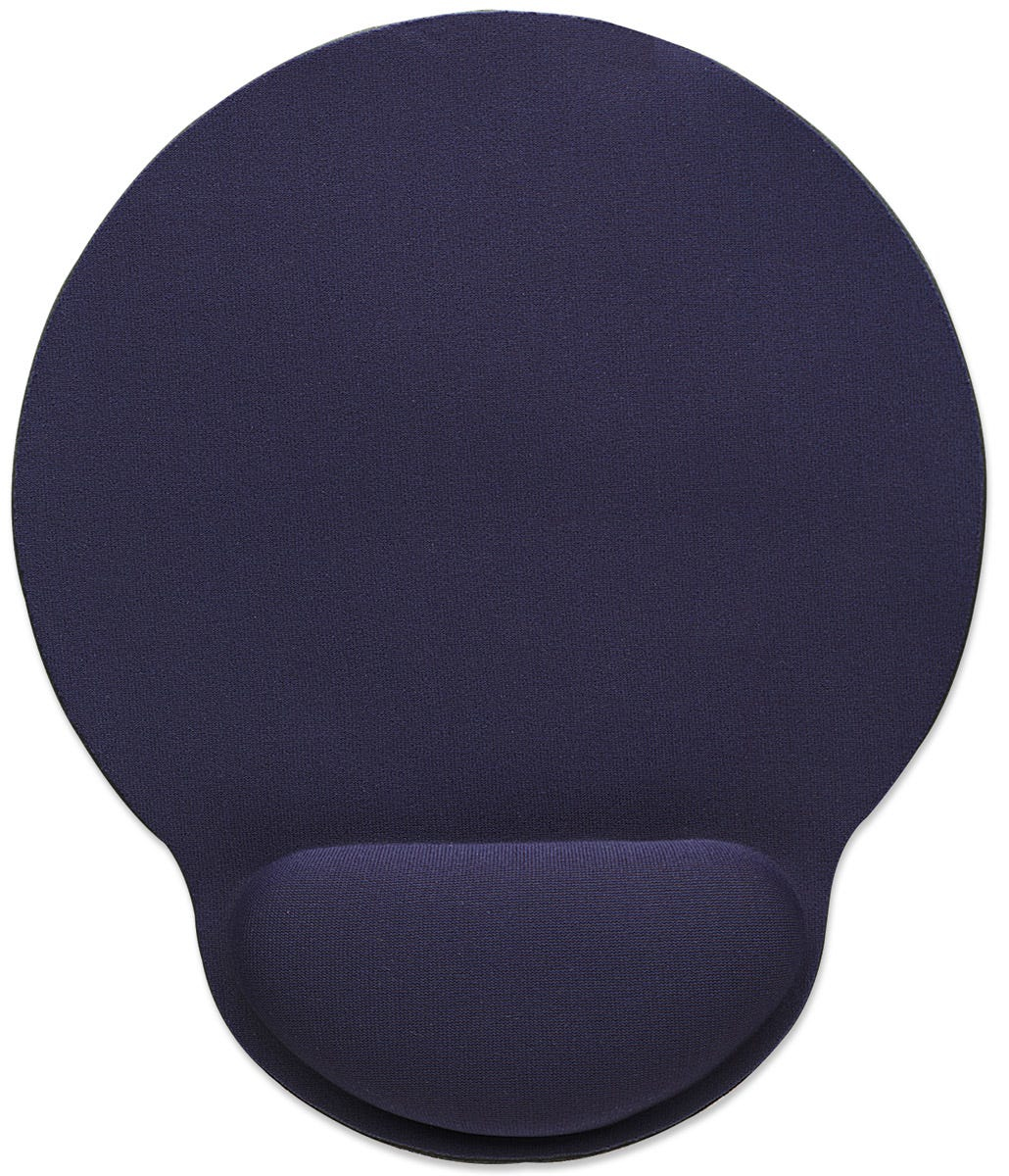 Image of Manhattan Wrist Gel Support Pad and Mouse Mat, Blue, 241 × 203 ×...