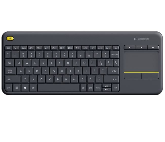 Image of Logitech Wireless Touch K400 Plus keyboard RF Wireless Hebrew Black