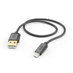 Hama 00201580 lightning cable 1.5 m Black