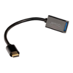 Cablenet CNL 15cm USB-C F-M Bk Adp