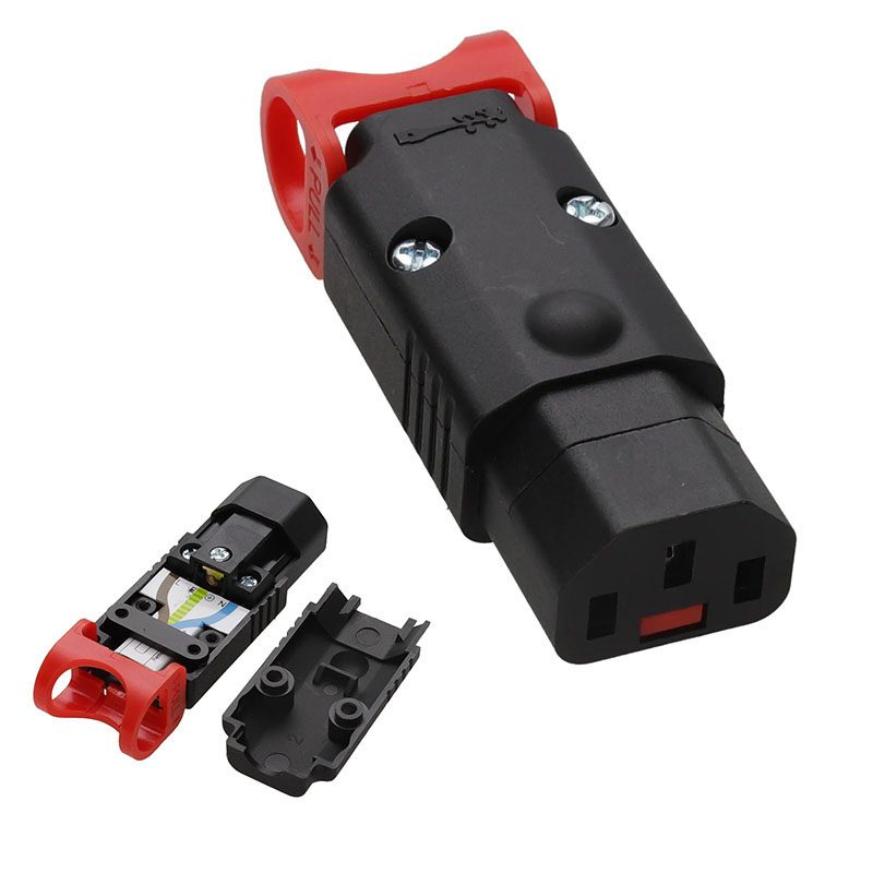 FDL C13 REWIREABLE 10AMP IEC SOCKET - LOCKABLE