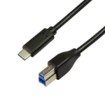 LogiLink CU0163 USB cable 2 m USB 3.2 Gen 1 (3.1 Gen 1) USB C USB B Black