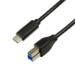 LogiLink CU0163 USB cable USB 3.2 Gen 1 (3.1 Gen 1) 2 m USB C USB B Black