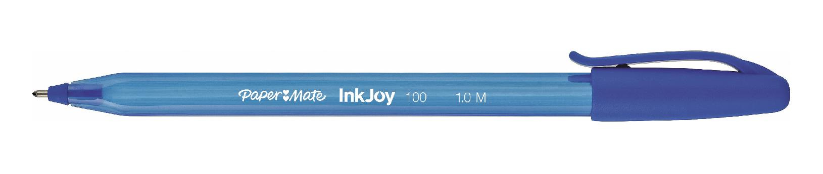 Photos - Pen Paper Mate Papermate InkJoy 100 Blue Stick ballpoint  Medium 50 pc(s) S0957130 