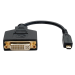 Tripp Lite P132-06N-MICRO video cable adapter 6" (0.152 m) HDMI DVI-D Black