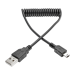 Tripp Lite U030-006-COIL USB cable USB 2.0 70.9" (1.8 m) USB A Mini-USB B Black