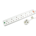 Cables Direct RB-05M06SPD surge protector White 6 AC outlet(s) 220-240 V 5 m