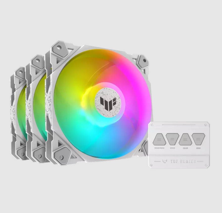 Image of ASUS TUF GAMING TF120 ARGB WHITE EDITION 3IN1 Computer case Air...