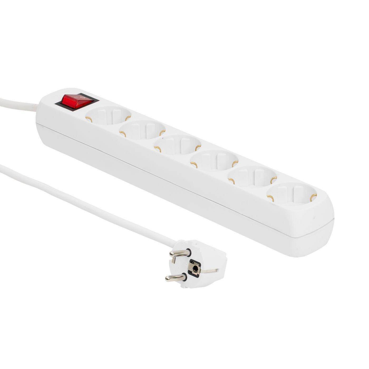 Microconnect White Mc-Gru00615ws Power Extension 1.5 M 6 Ac Outlet(S) Indoor
