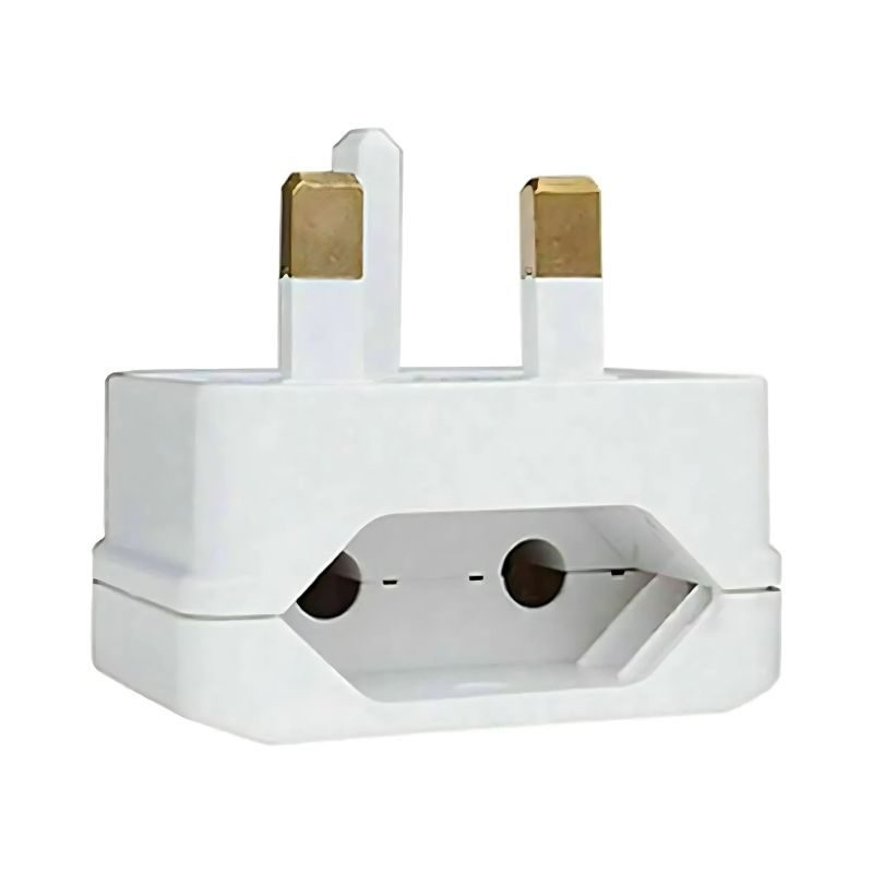 Image of FDL EURO PLUG MAINS LEAD - UK PLUG CONVERTER WHITE