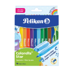Pelikan 822299 felt pen Black, Blue, Brown, Green, Light Blue, Light Green, Orange, Purple, Red, Yellow 10 pc(s)
