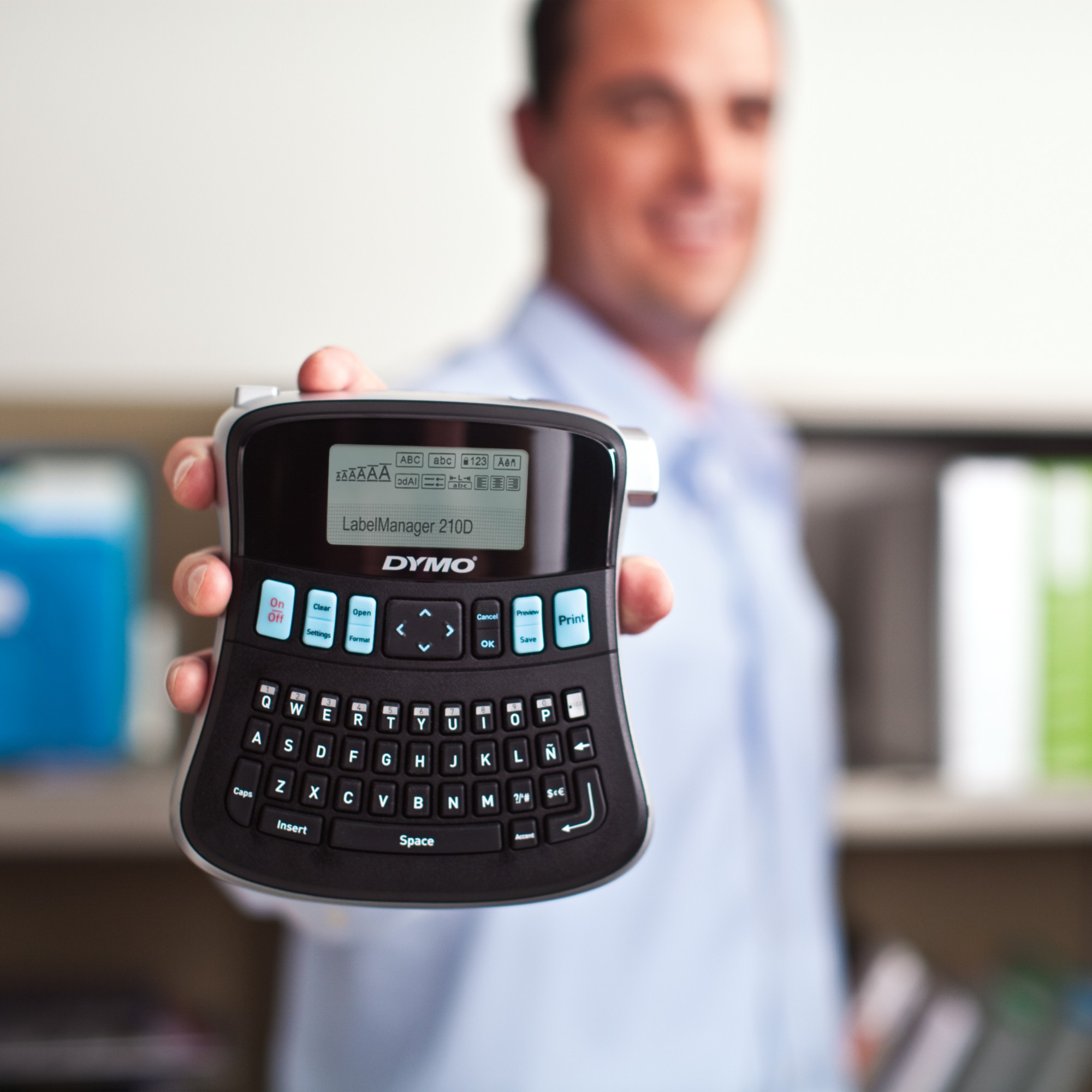 DYMO LabelManager 210D+ Label Maker | Desktop Label Printer | Portable Label Maker with QWERTY Keyboard | Large Display & One-Touch Smart Keys | For Home & Office