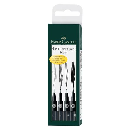 Faber-Castell 167100 fineliner Multi Black 4 pc(s)