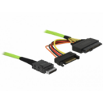 DeLOCK 85802 Serial Attached SCSI (SAS)-kabel 0,5 m 32 Gbit/s Zwart, Groen, Rood, Geel