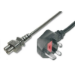FDL 3M UK MAINS CABLE - UK PLUG TO C5 (CLOVER LEAF) SOCKET