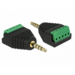 DeLOCK 65947 tussenstuk voor kabels 3.5 mm Klemmenblok Zwart, Groen