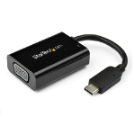 StarTech.com USB C to VGA Adapter with Power Delivery - 1080p USB Type-C to VGA Monitor Video Converter w/ Charging - 60W PD Pass-Through - Thunderbolt 3 Compatible - Black