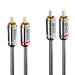 Lindy 0.5m Dual Phono Audio Cable, Cromo Line