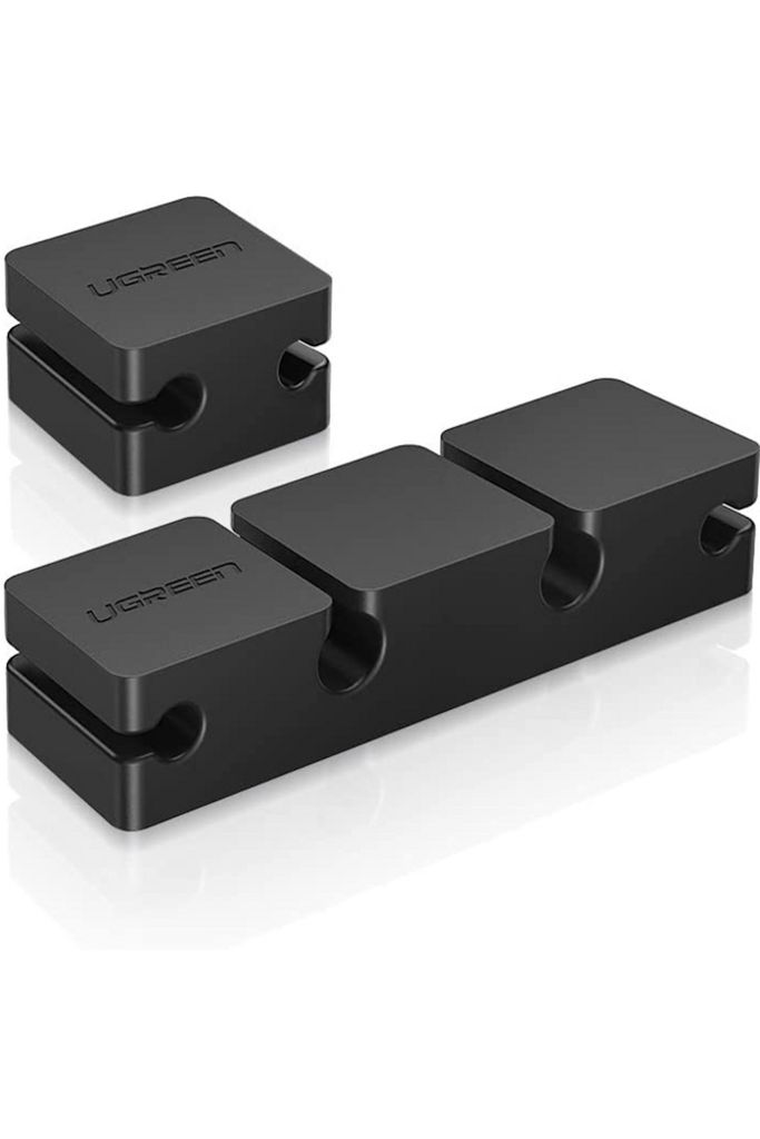 EU Product - Cable Organizer 6 Slots, 2pcs - Black thumbnail